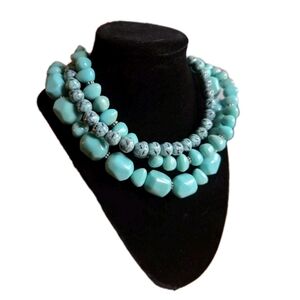 Avon Turquoise Multi-Strand Necklace
